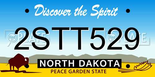 2STT529 North Dakota License Plate