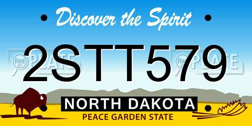 2STT579 North Dakota License Plate