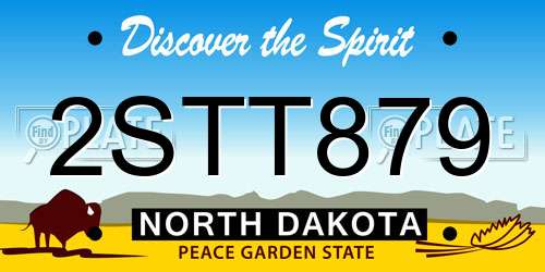 2STT879 North Dakota License Plate
