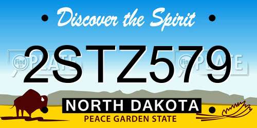 2STZ579 North Dakota License Plate