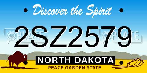 2SZ2579 North Dakota License Plate