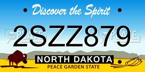 2SZZ879 North Dakota License Plate