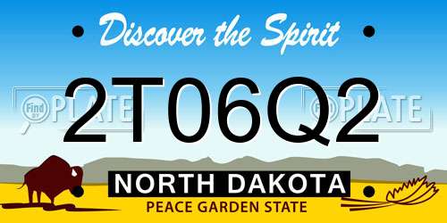 2T06Q2 North Dakota License Plate