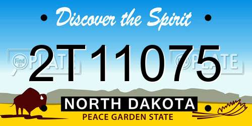 2T11075 North Dakota License Plate