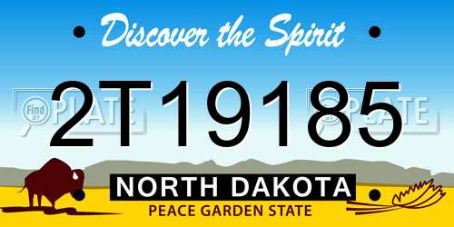 2T19185 North Dakota License Plate