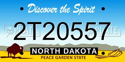 2T20557 North Dakota License Plate