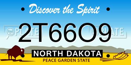 2T66O9 North Dakota License Plate