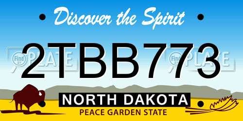 2TBB773 North Dakota License Plate