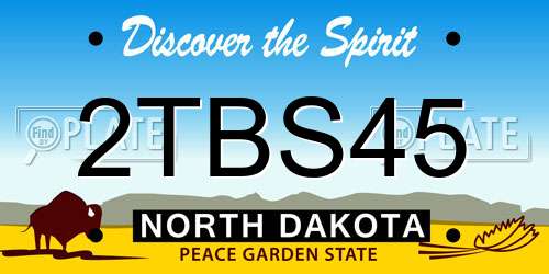 2TBS45 North Dakota License Plate