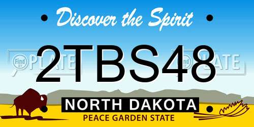 2TBS48 North Dakota License Plate