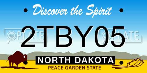 2TBY05 North Dakota License Plate