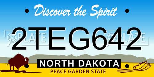 2TEG642 North Dakota License Plate