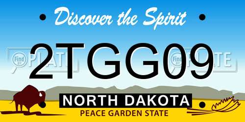 2TGG09 North Dakota License Plate