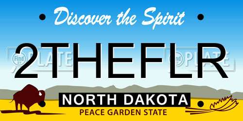 2THEFLR North Dakota License Plate