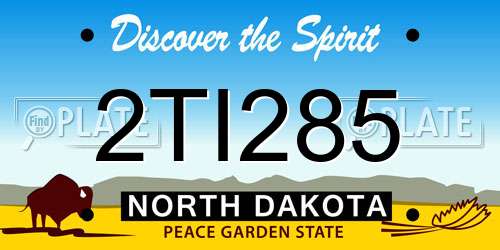 2TI285 North Dakota License Plate