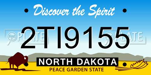2TI9155 North Dakota License Plate