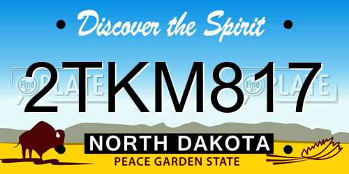 2TKM817 North Dakota License Plate