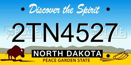 2TN4527 North Dakota License Plate