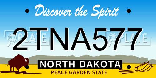 2TNA577 North Dakota License Plate