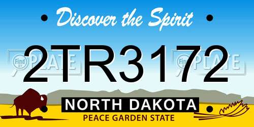 2TR3172 North Dakota License Plate