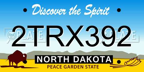 2TRX392 North Dakota License Plate