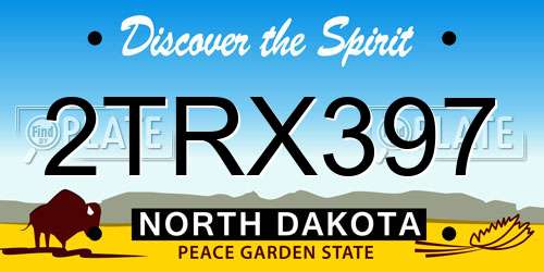 2TRX397 North Dakota License Plate