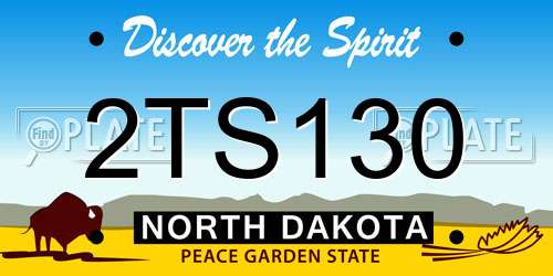 2TS130 North Dakota License Plate