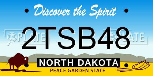 2TSB48 North Dakota License Plate