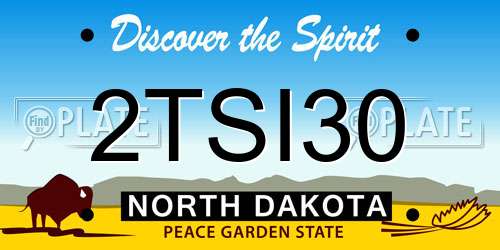 2TSI30 North Dakota License Plate