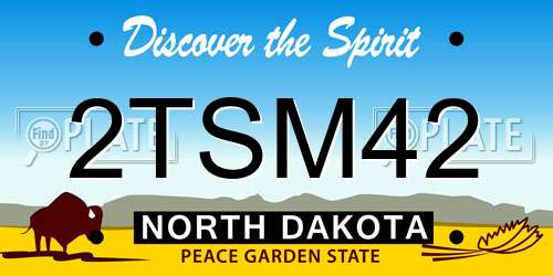 2TSM42 North Dakota License Plate