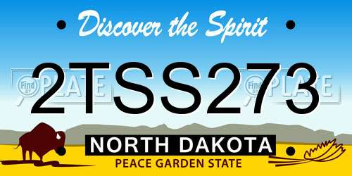 2TSS273 North Dakota License Plate