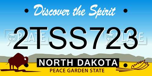 2TSS723 North Dakota License Plate