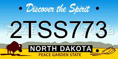 2TSS773 North Dakota License Plate