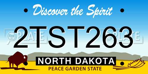 2TST263 North Dakota License Plate