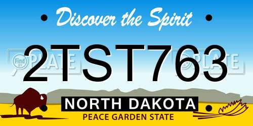 2TST763 North Dakota License Plate
