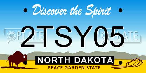 2TSY05 North Dakota License Plate