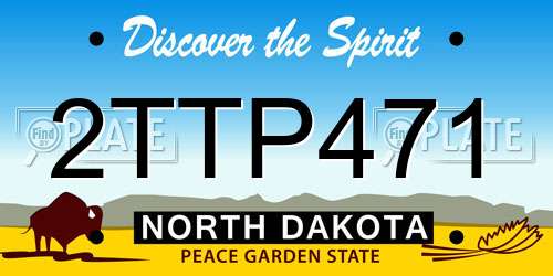 2TTP471 North Dakota License Plate