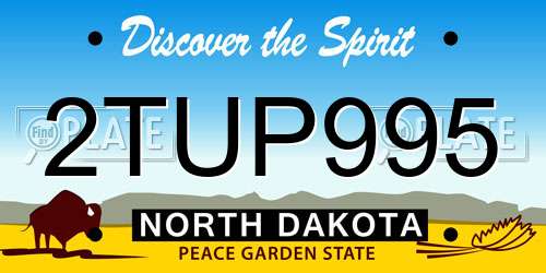 2TUP995 North Dakota License Plate