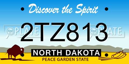 2TZ813 North Dakota License Plate