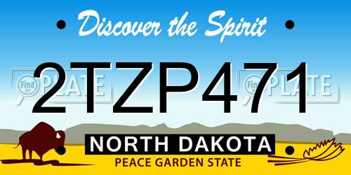 2TZP471 North Dakota License Plate