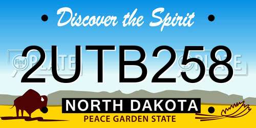 2UTB258 North Dakota License Plate