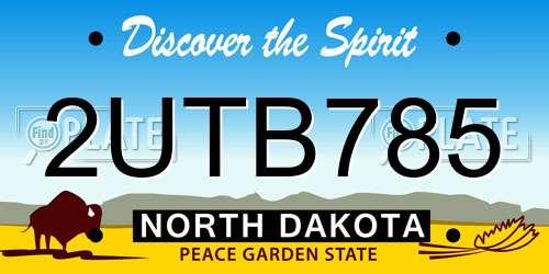 2UTB785 North Dakota License Plate