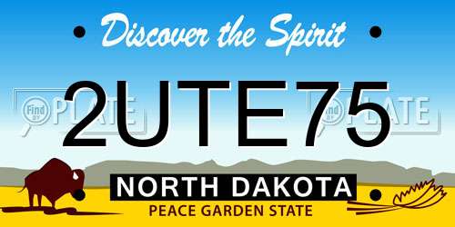 2UTE75 North Dakota License Plate