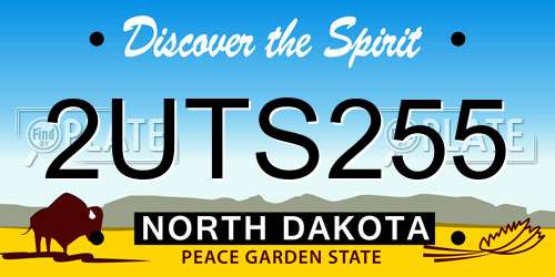 2UTS255 North Dakota License Plate