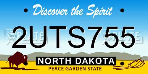 2UTS755 North Dakota License Plate