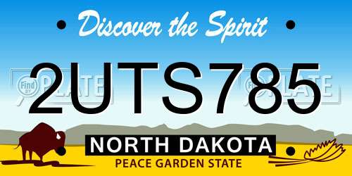 2UTS785 North Dakota License Plate
