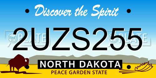 2UZS255 North Dakota License Plate