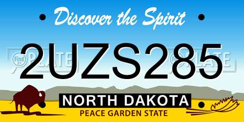 2UZS285 North Dakota License Plate