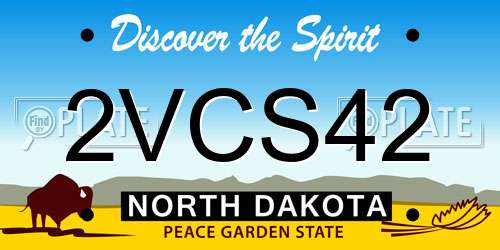 2VCS42 North Dakota License Plate
