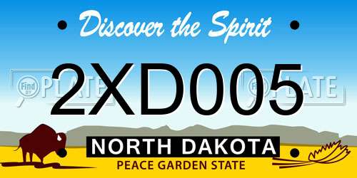 2XD005 North Dakota License Plate